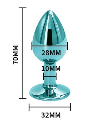 Plava metalna analna kupa- AT 1223-3